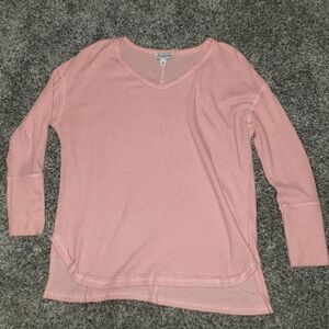 Vintage × American| Waffle Knit V-Neck Top